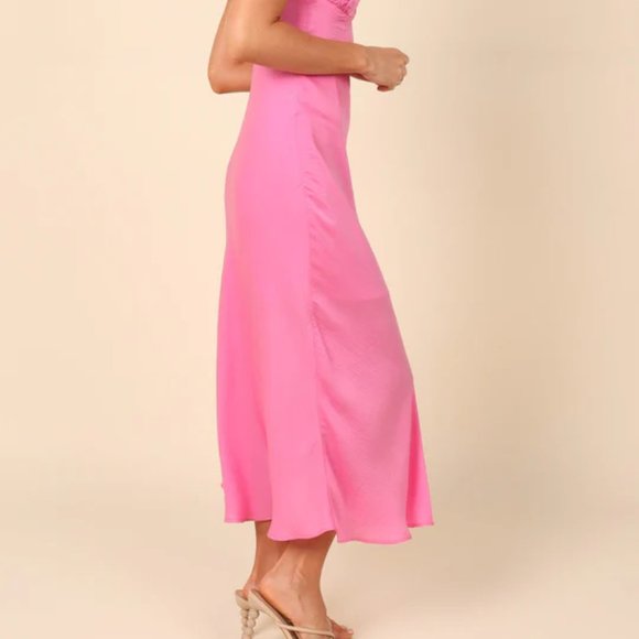 PETAL & PUP CHARLOTTE MIDI DRESS IN PINK - Picture 6 of 7